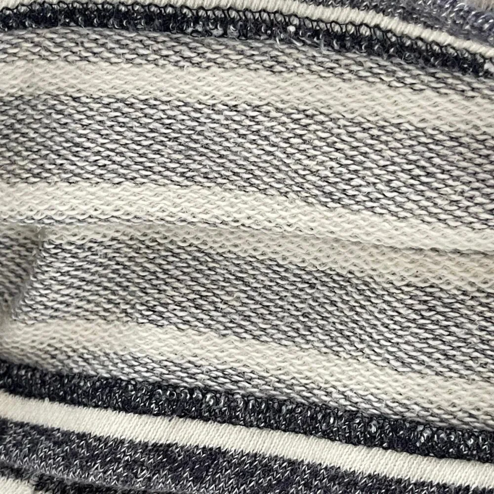 French Connection Tunic Dress 2 Navy Stripe Terry Patch Pockets Mini Vacation